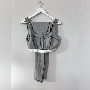 Fabletics Waffle Bra and Leggings Loungewear Set